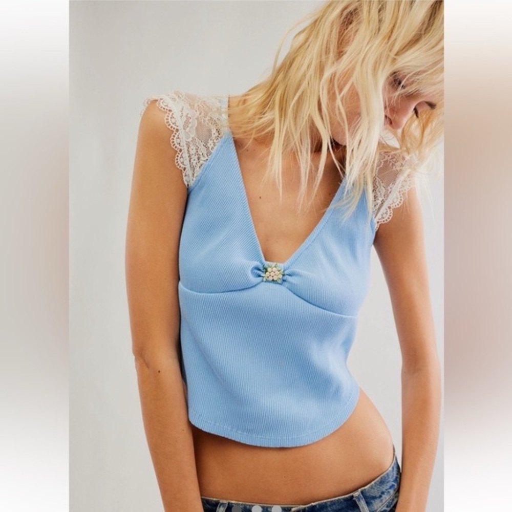 NWOT - Free People - Lets Talk Baby Tee - Large
